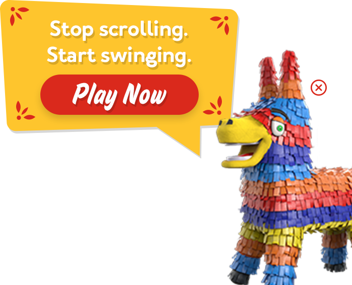 Mission Foods pi&ntilde;ata game mobile popup