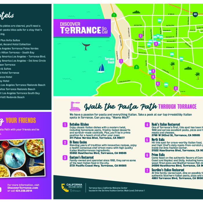 Cover of the Discover Torrance Pasta Path Map