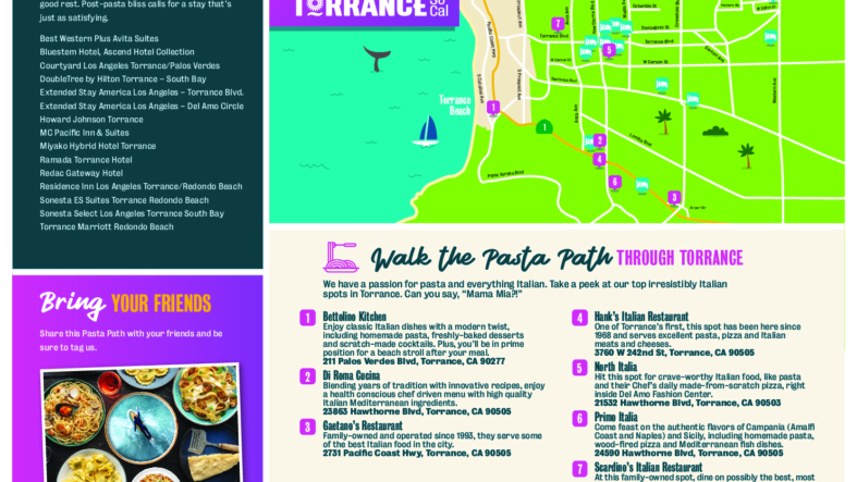 Cover of the Discover Torrance Pasta Path Map