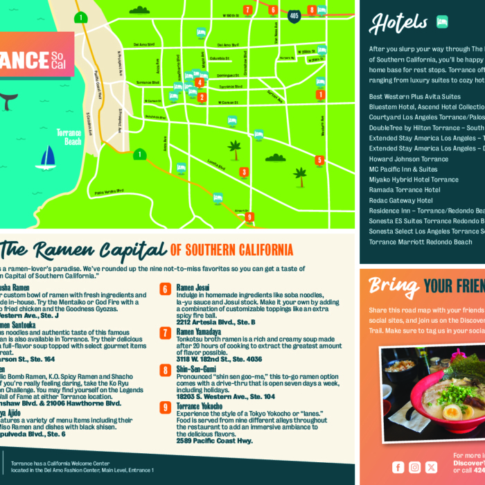 Cover of the Discover Torrance Ramen Trail Map